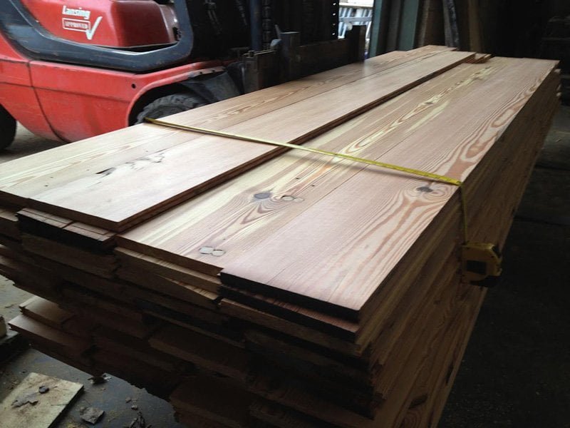 Wide pitch pine tg flooring