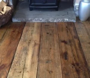 Reclaimed original victorian pine floorboards