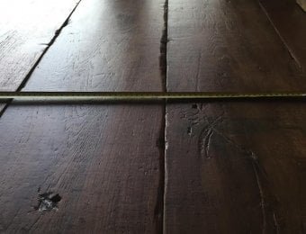 Reclaimed wide oak floorboards