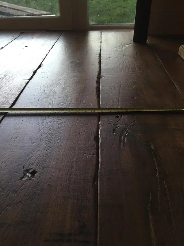Reclaimed wide oak floorboards